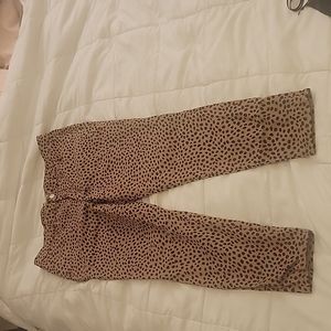 J Crew 9" HighRise Leopard Print Jrans